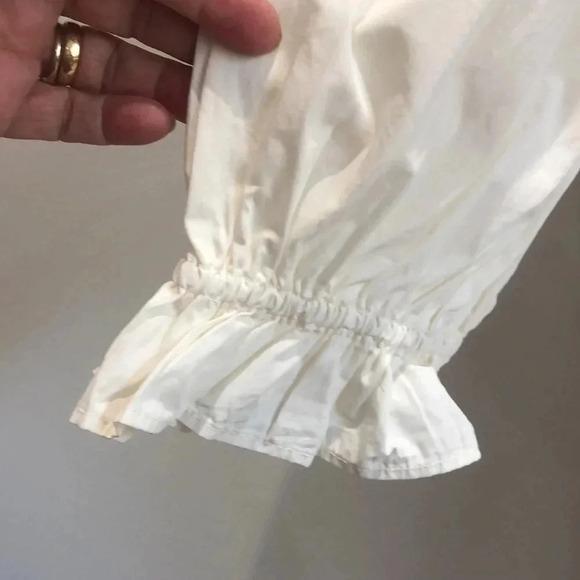 Madewell Poplin Lizzie babydoll dress ivory 20W New with Tags - Picture 5 of 10